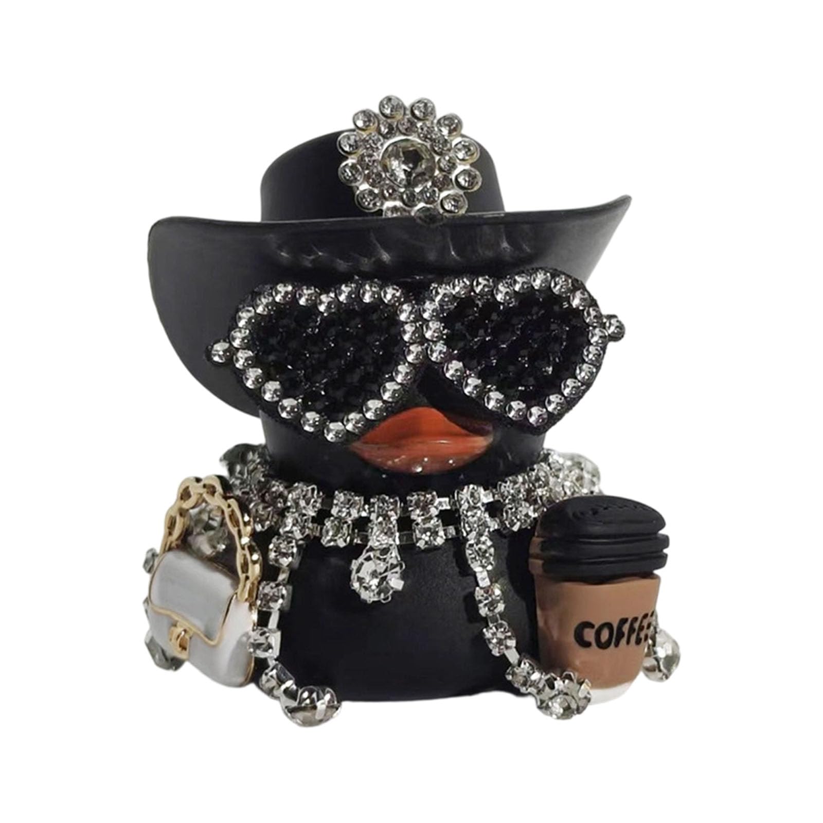 Compact Cartoon Figurine Accent, Heart-Shaped Sunglasses Ornament for Desk, Dashboard, Dresser, or Shelf Display Figurine Ornament Decor Display Dashboard Desk Vanity Shelf Tabletop Embellished Heart