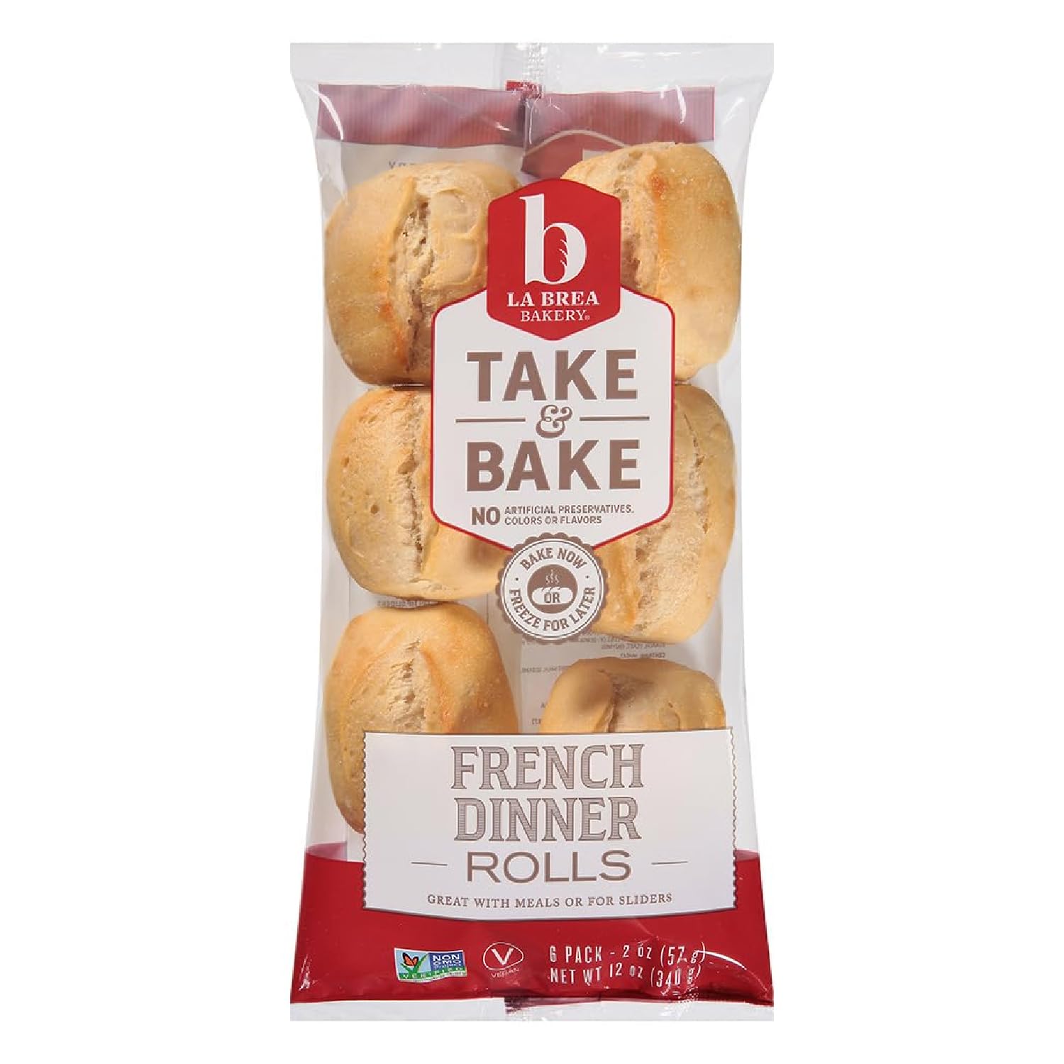 La Brea Dinner Rolls French Take Bake 6 Count 12 Ounce
