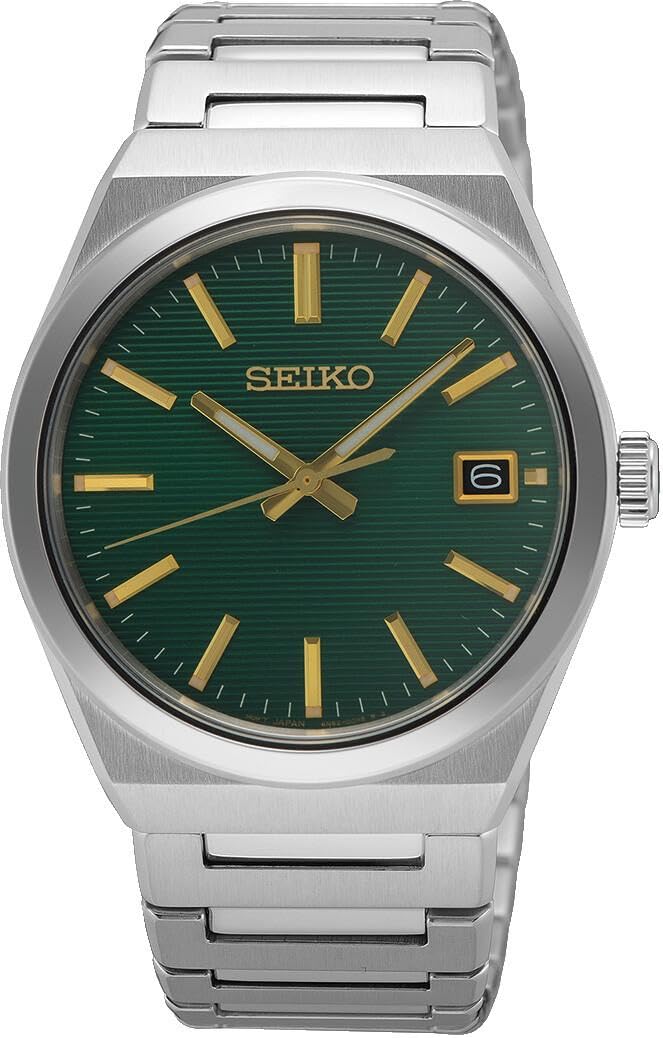 Seiko SUR601P1 - Reloj analógico para Hombre, Correa de Acero Inoxidable