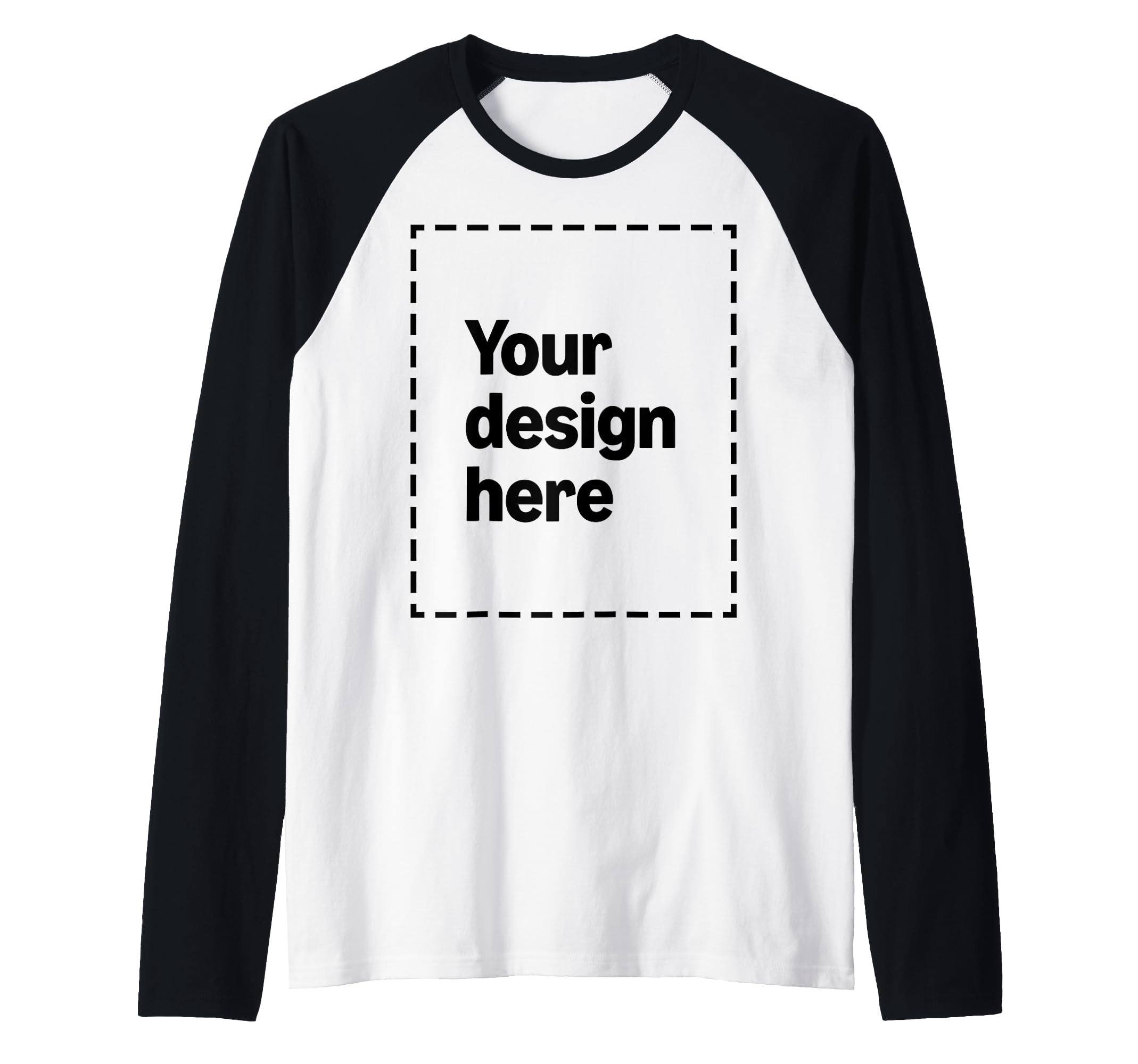 Custom Raglan Baseball Tee with Your Image for Men and Women by Modify by Amazon Merch on Demand