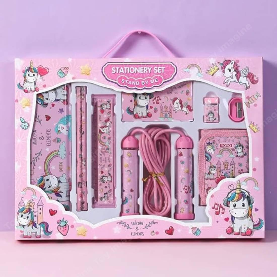 Toy Imagine Kids Unicorn Stationery and Toy Set - 9 Piece Set with Pencil Case, Jump Rope, Sharpener, Eraser, and More - Perfect for Back-to-School, Birthdays, and Gifts (Pink) (B0DDH37DWQ) Amazon Price History, Amazon Price Tracker