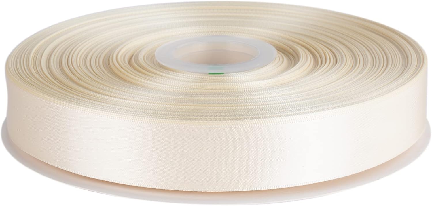 1-1/2" Inch Double Faced Satin Ribbon Solid Polyester Ribbon for Gift Wrapping, Crafts, Hair Bows, Wedding Party Decaration, Baby Shower Decoration Floral Arrangement (100 Yards, Brown)