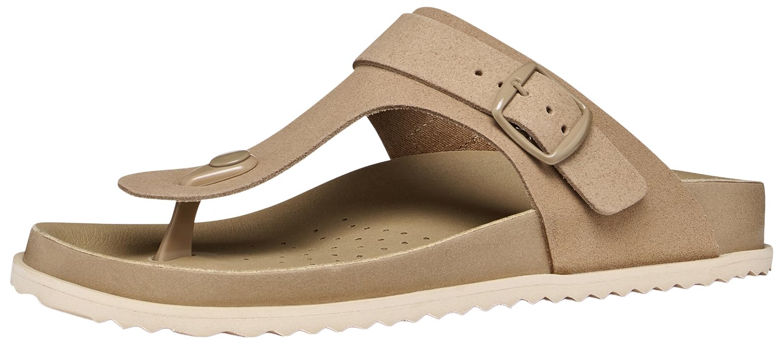 Geox Women's D SANDYBETT B Flat Sandal, LT Taupe, 41 EU