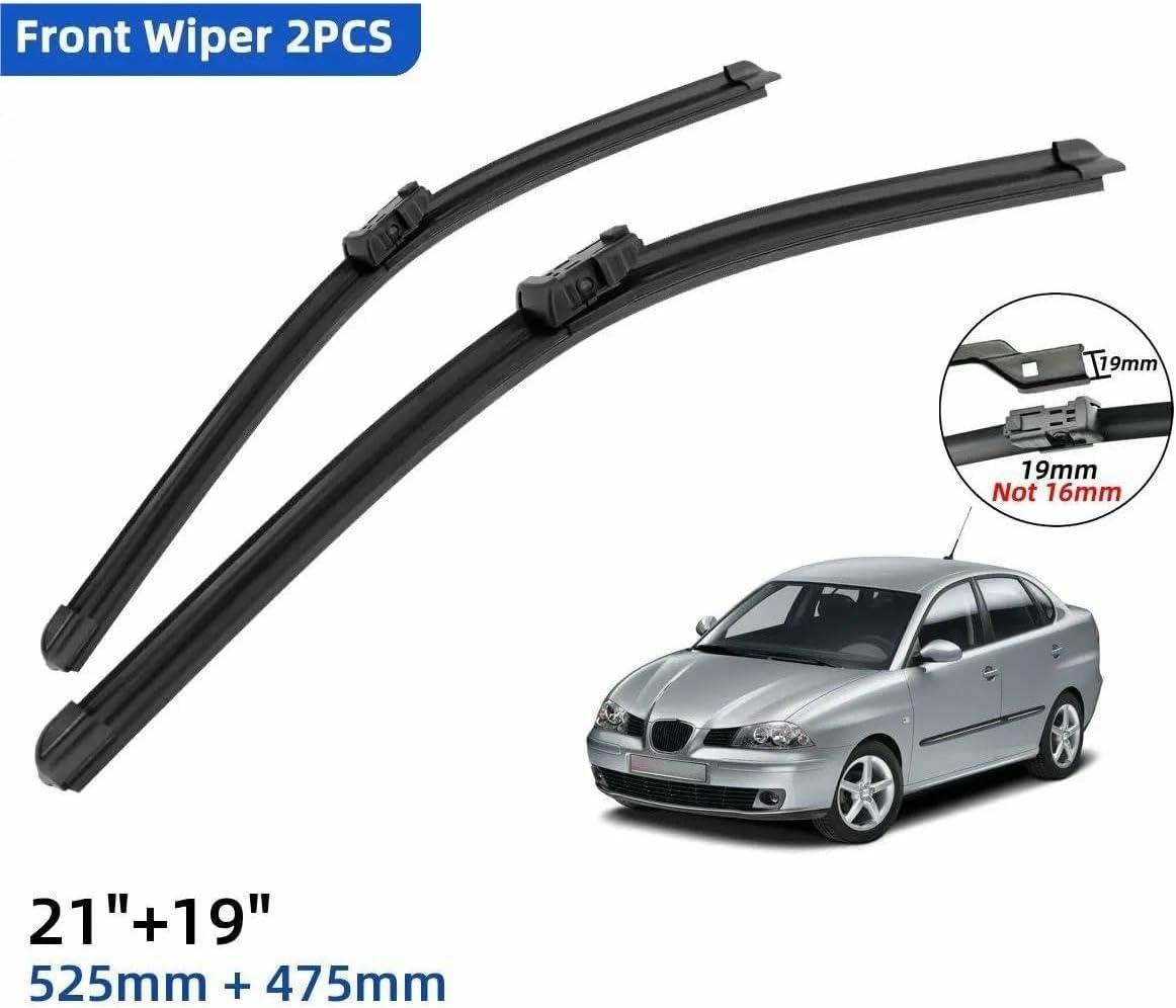 Escobillas limpiaparabrisas para Seat Cordoba 2006-2009 21 +19 Limpiaparabrisas Delantero Parabrisas Limpiaparabrisas