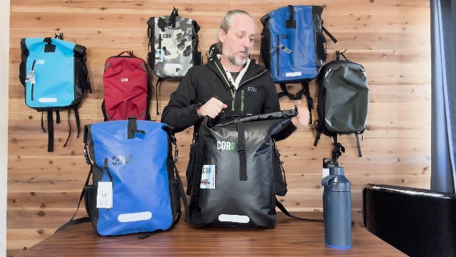 Mochila bolsa seca impermeable COR Surf con compartimento acolchado para laptop 25L y 40L resistente miniatura 7