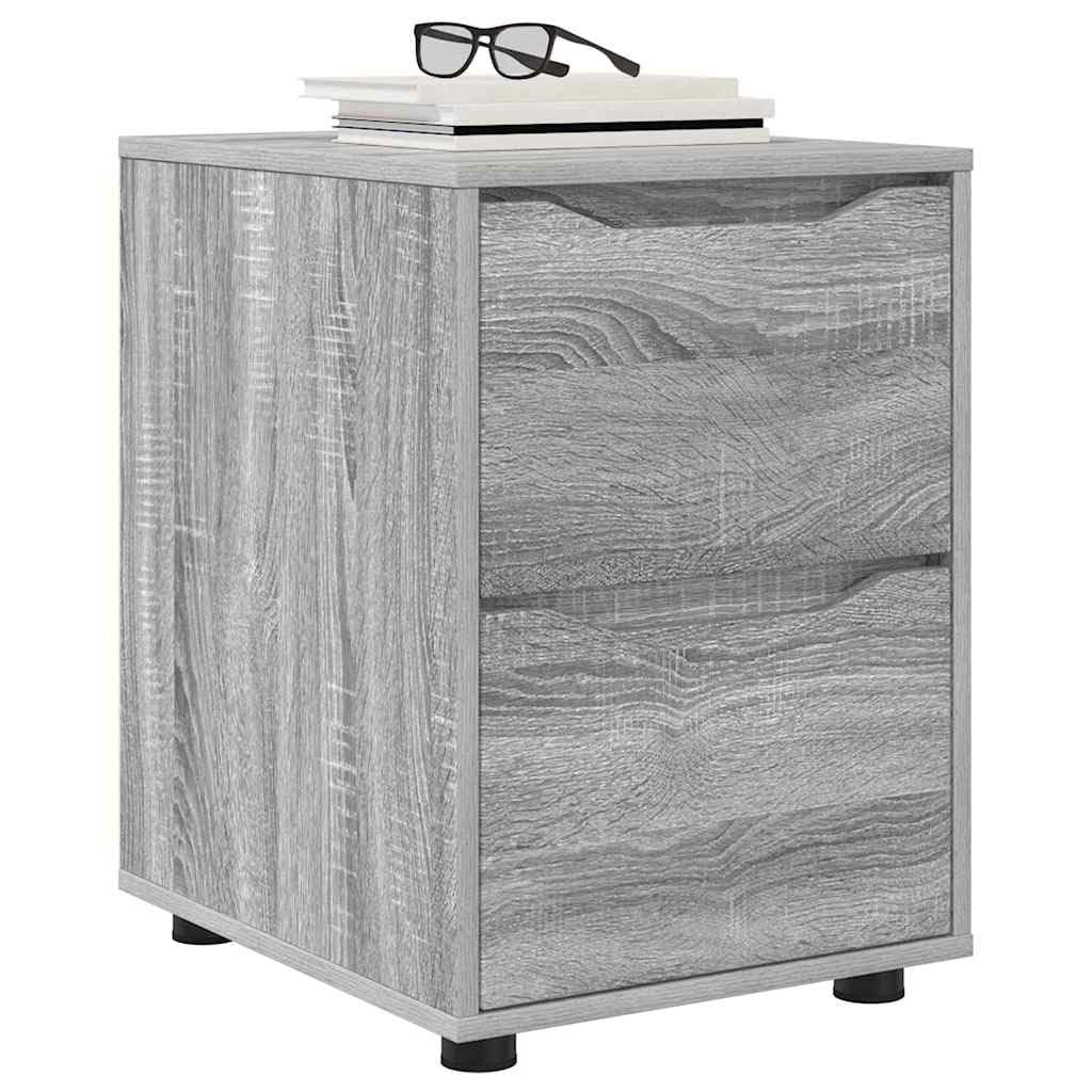 Armadio portaoggetti, in legno Sonoma, 40 x 48 x 57 cm, con cassetto, vano portaoggetti e armadietto, per ufficio, soggiorno, corridoio, cucina, ordine e organizzazione