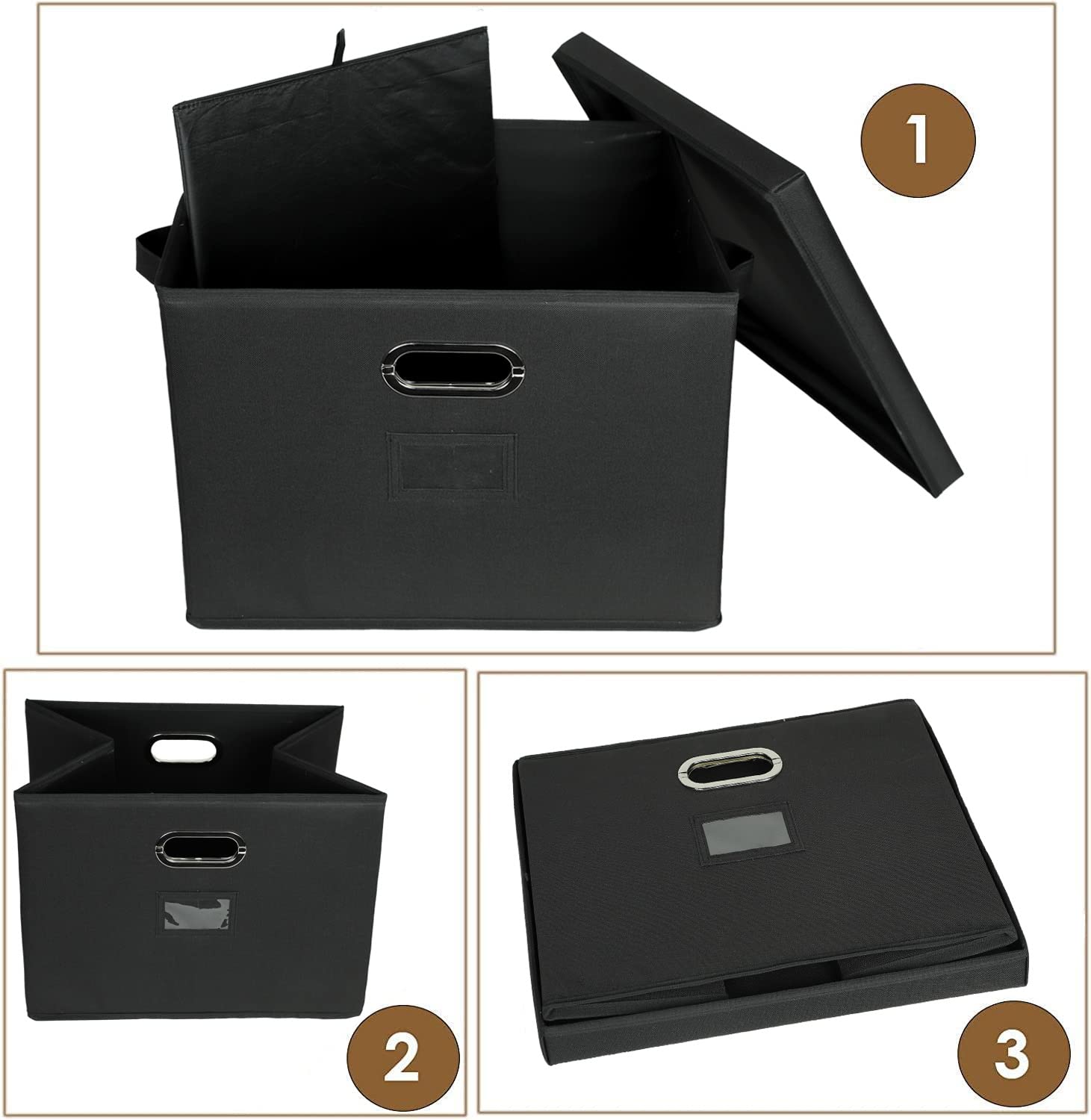12-Inch Vinyl Record Storage Box With Lids Handles Practical LP Record Organizer Boxes For More Than 50pcs Records 3bb66adb 94ad 4c90 905c 4b6c6547e702.dbdc334c87e210015905bf1927017aa5 - View #10