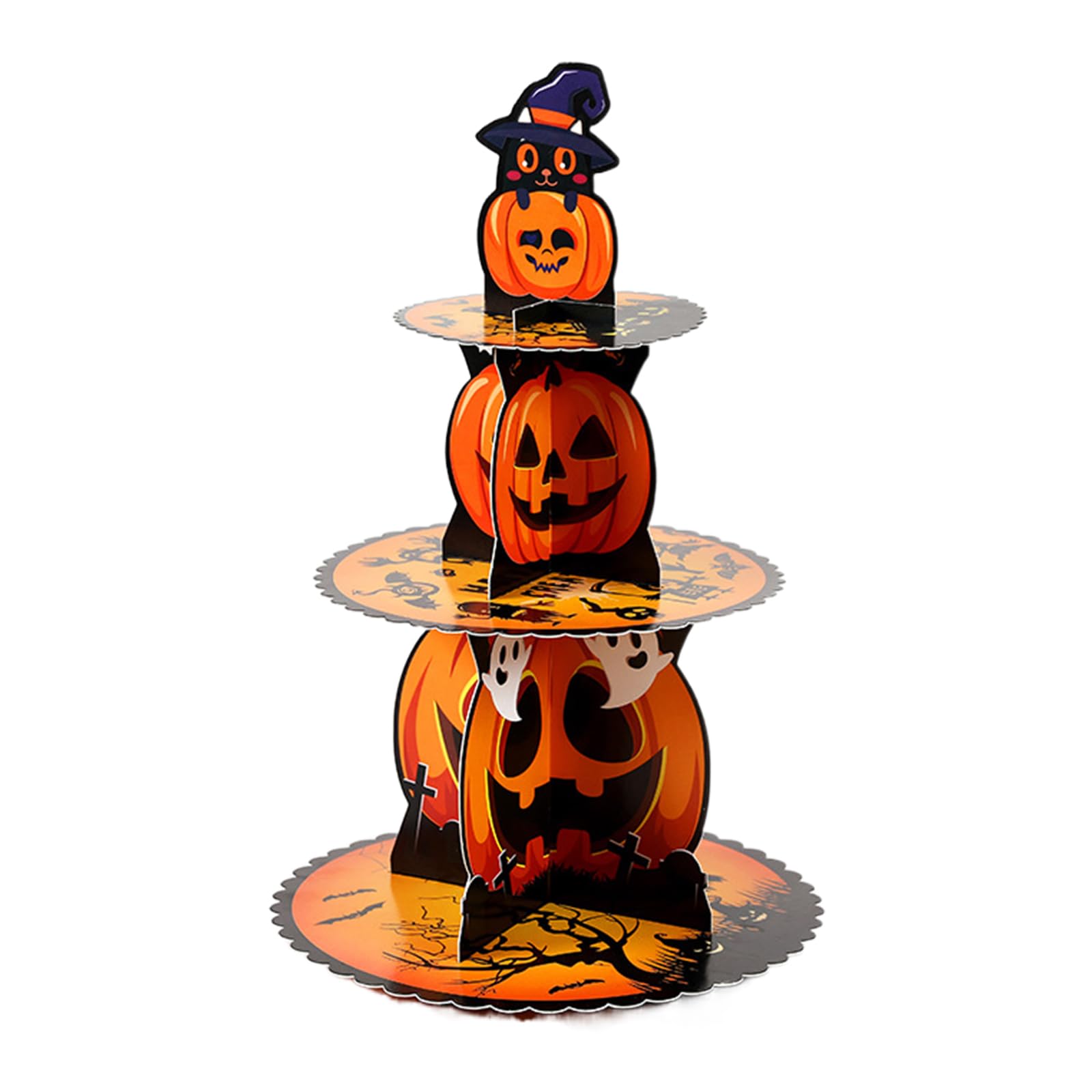 Buxuaaaa Practical Party Cake Display Rack Multilayered Halloween Cake and Dessert Stand Holder for Home and Bakery Use Festival Baking Accessories