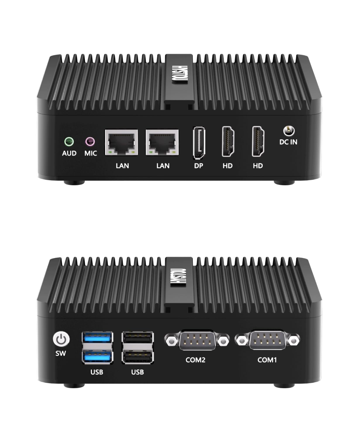 HYSTOU Mini PC Fanless Industriale: N100 8GB Ram 256GB SSD Mini PC Windows 11 Pro per Industrial