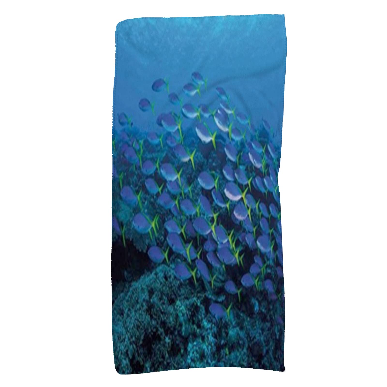 GULTMEE Fish, Bath Towels/Hand Towels/Washcloths,Schools of Fish,Bathroom Towels|Soft & Absorbent Towels for Bathroom,Blue