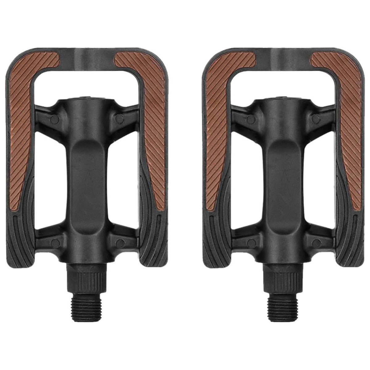 Pedali Bici Antiscivolo Doppio Grip, Cuscinetto Sigillato Nero | Coppia, Struttura in Plastica e Acciaio, Impermeabili, per Mountain Bike e Uso Quotidiano