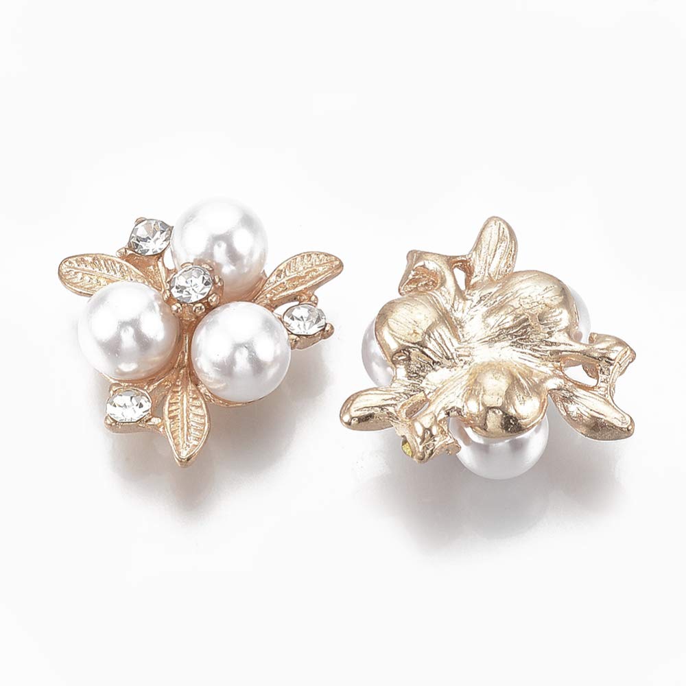 47 stuks strass knopen voor kleding, faux parel knoppen