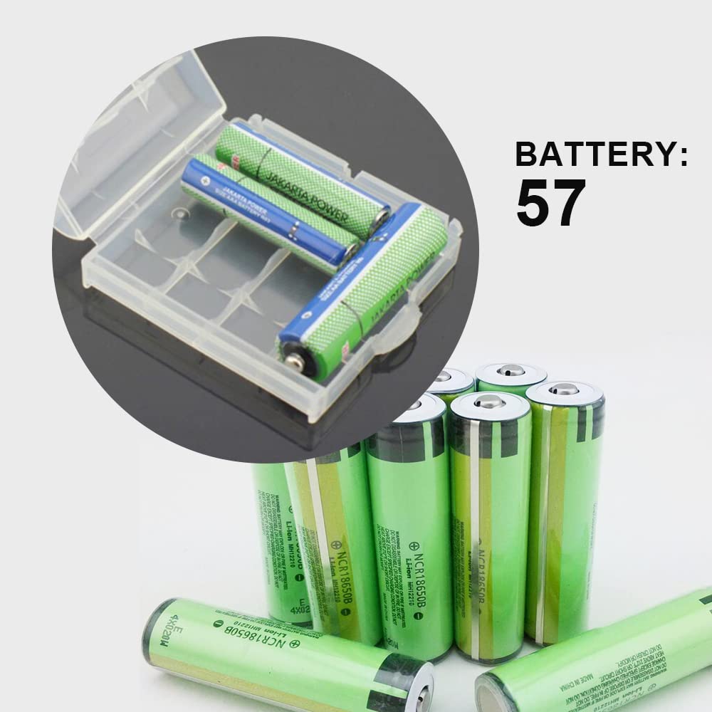 WYAN 8 pezziScatola di protezione della batteria,scatola per batteria in plastica rigida,Custodia per Protezione e Trasporto(5 colori)
