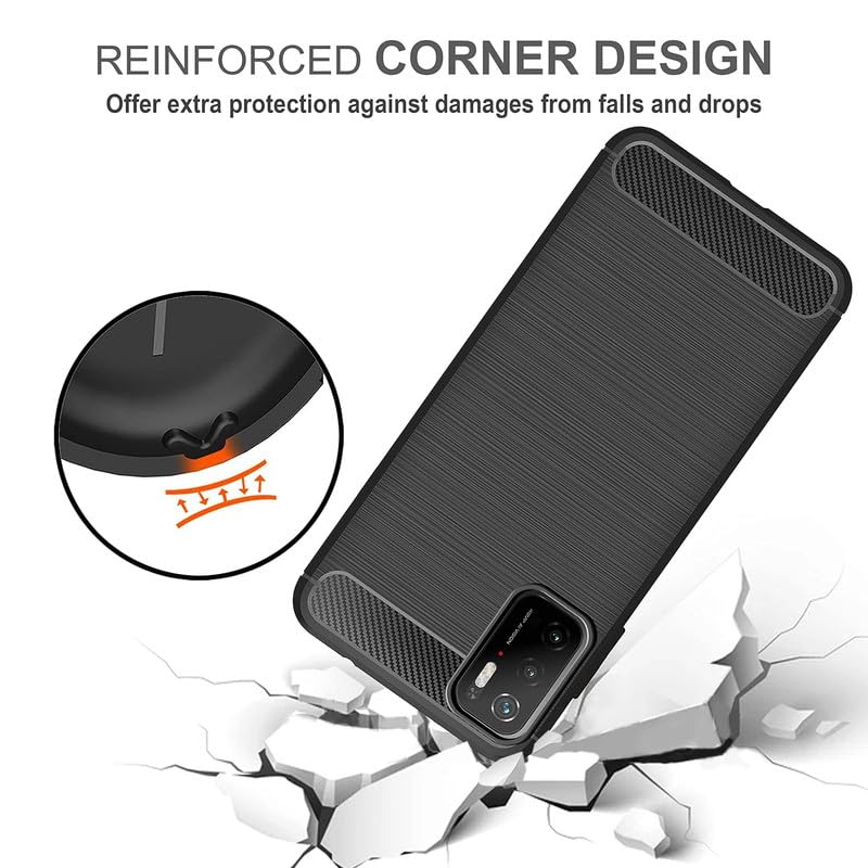 Image of Basic Case for Poco M3 Pro 5G / Redmi Note 10 5G / Note 10T 5G (Carbon Fibre Black)