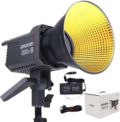 Amaran 200X S COB llevó la luz de video bi color 2700K-6500K, 250W, 45400Lux @1M, CRI≥95, TLCI≥95, control de aplicación, 9 efectos de iluminación