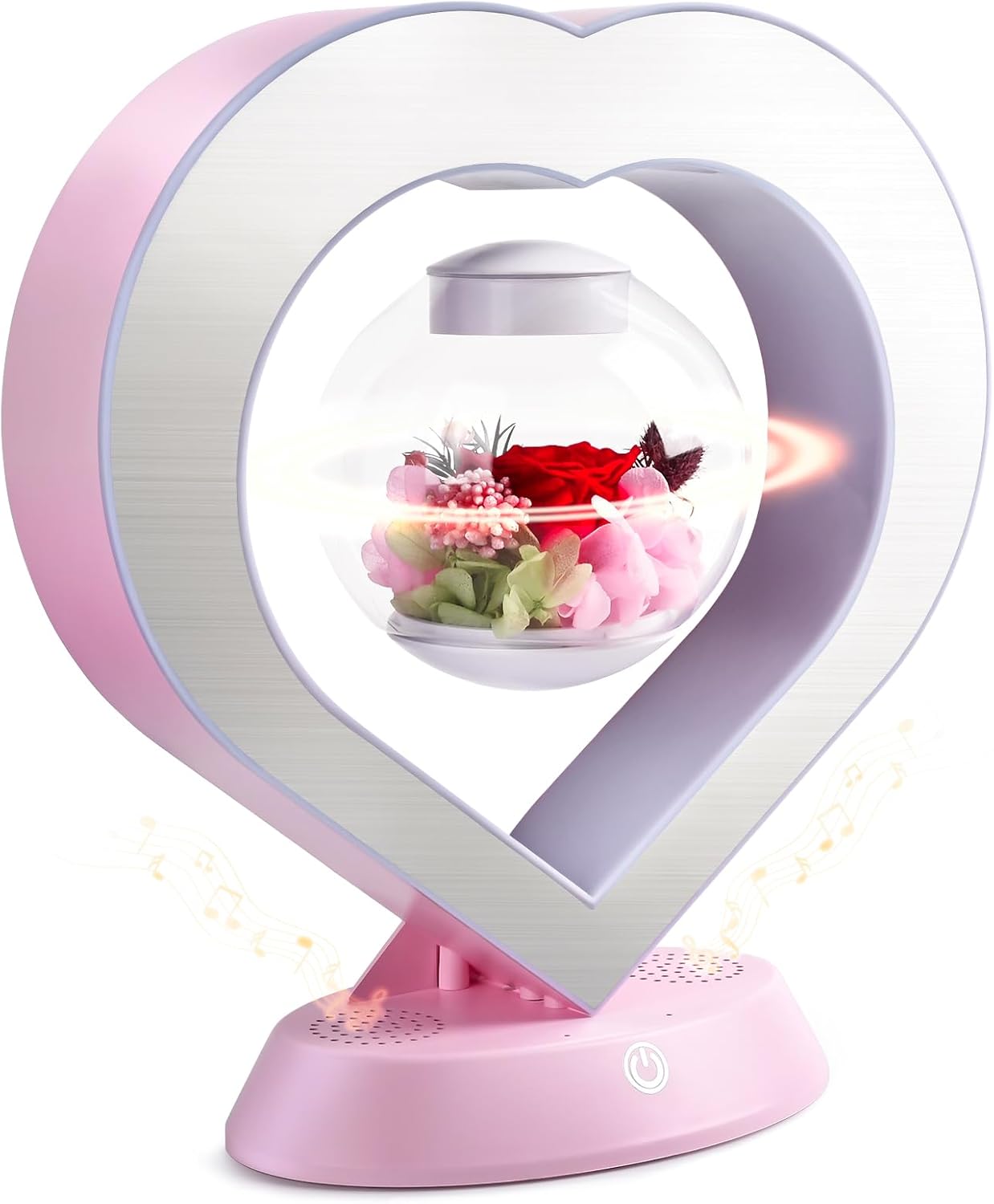 LoveLin Floral Preserved Rose Flowers with Bluetooth Speakers, 5W Magnetic Levitation Table Lamp with Variable Color LED Light, Unique Forever Flower Gift for Women, Girls, Mother and Grandma LoveLin Floral Preserved Rose Flowers with Bluetooth Speakers, 5W Magnetic Levitation Table Lamp with Variable Color LED Light, Unique Forever Flower Gift for Women, Girls, Mother and Grandma