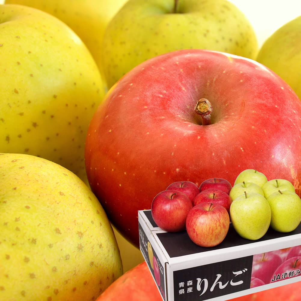 Amazon.co.jp: りんご MIX サンふじ・王林 特A 約3kg 9～12玉 JA津軽