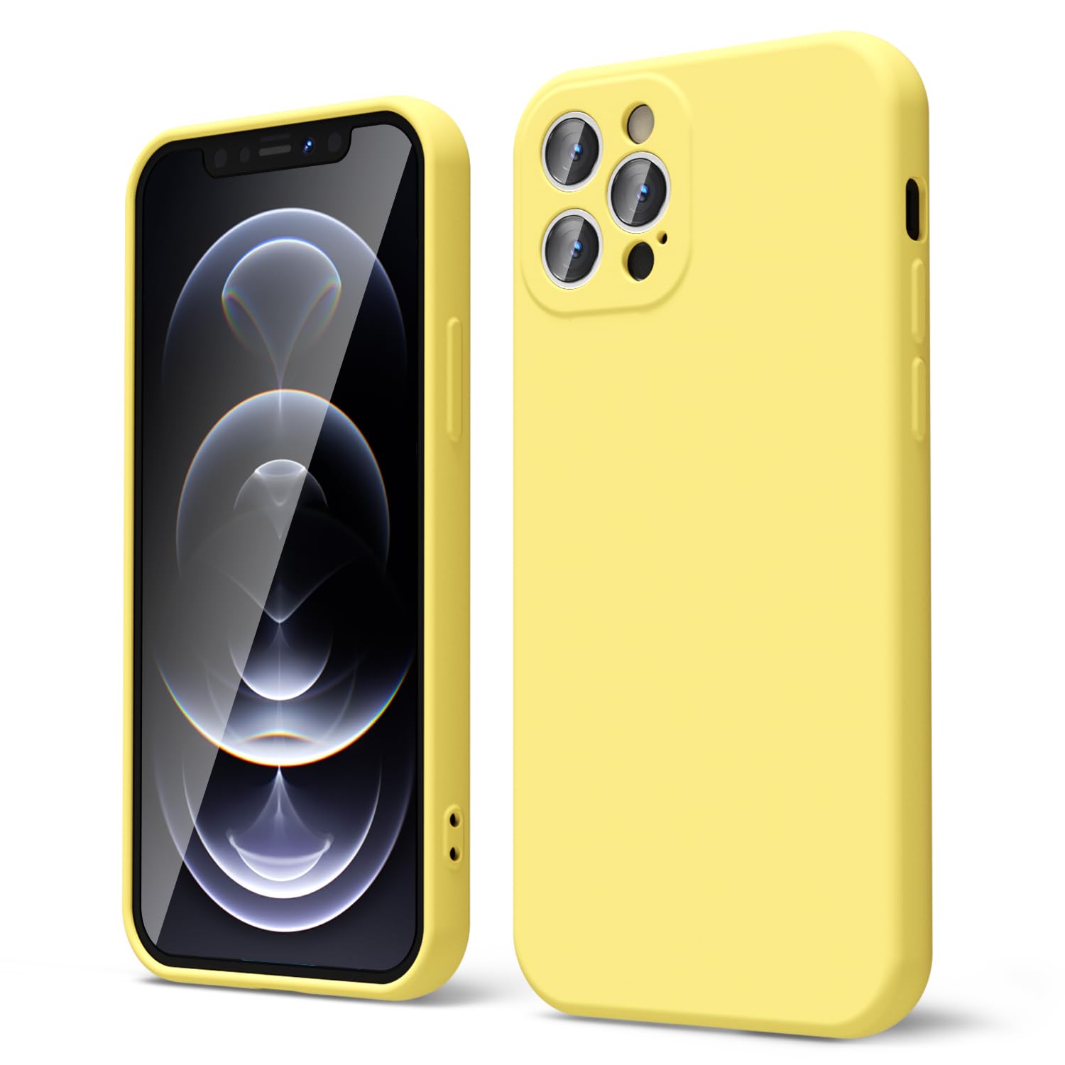 oakxco for iPhone 12 Pro Max Case Liquid Silicone, Soft Rubber Gel Elegant Aesthetic Basic Simple Cover, Cute Thin Slim TPU Matte Solid Color Plain