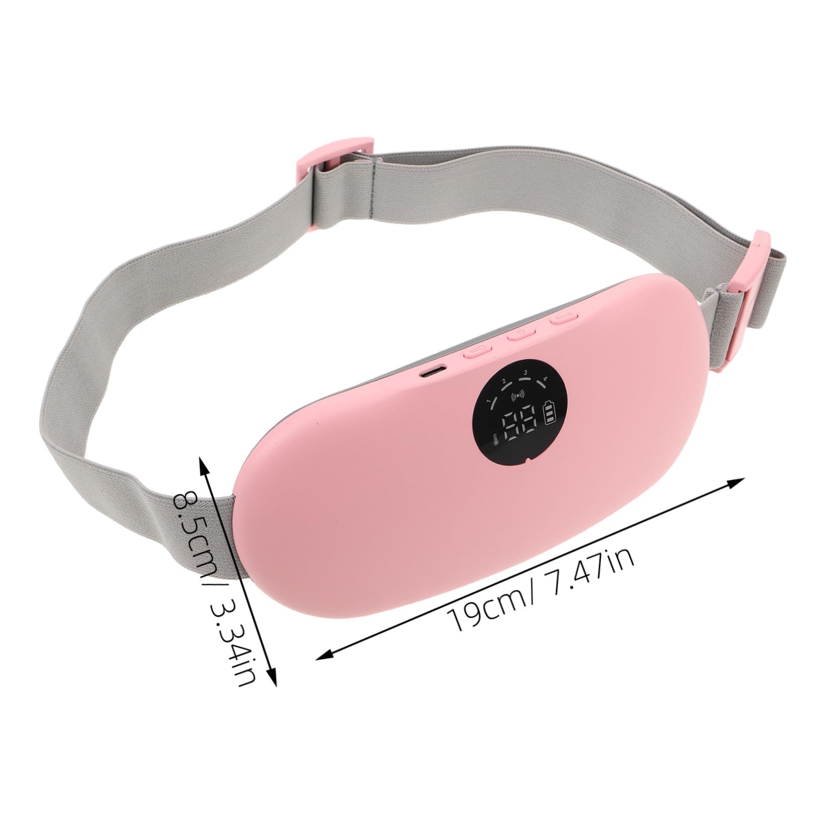 VALICLUD Cinturón Menstrual Masajeador Portátil con Calor Ajustable, Almohadilla Térmica Abdominal Ultrafina Rosa para Alivio de Calambres en Cintura, Calentador Térmico para Uso Diario Femenino