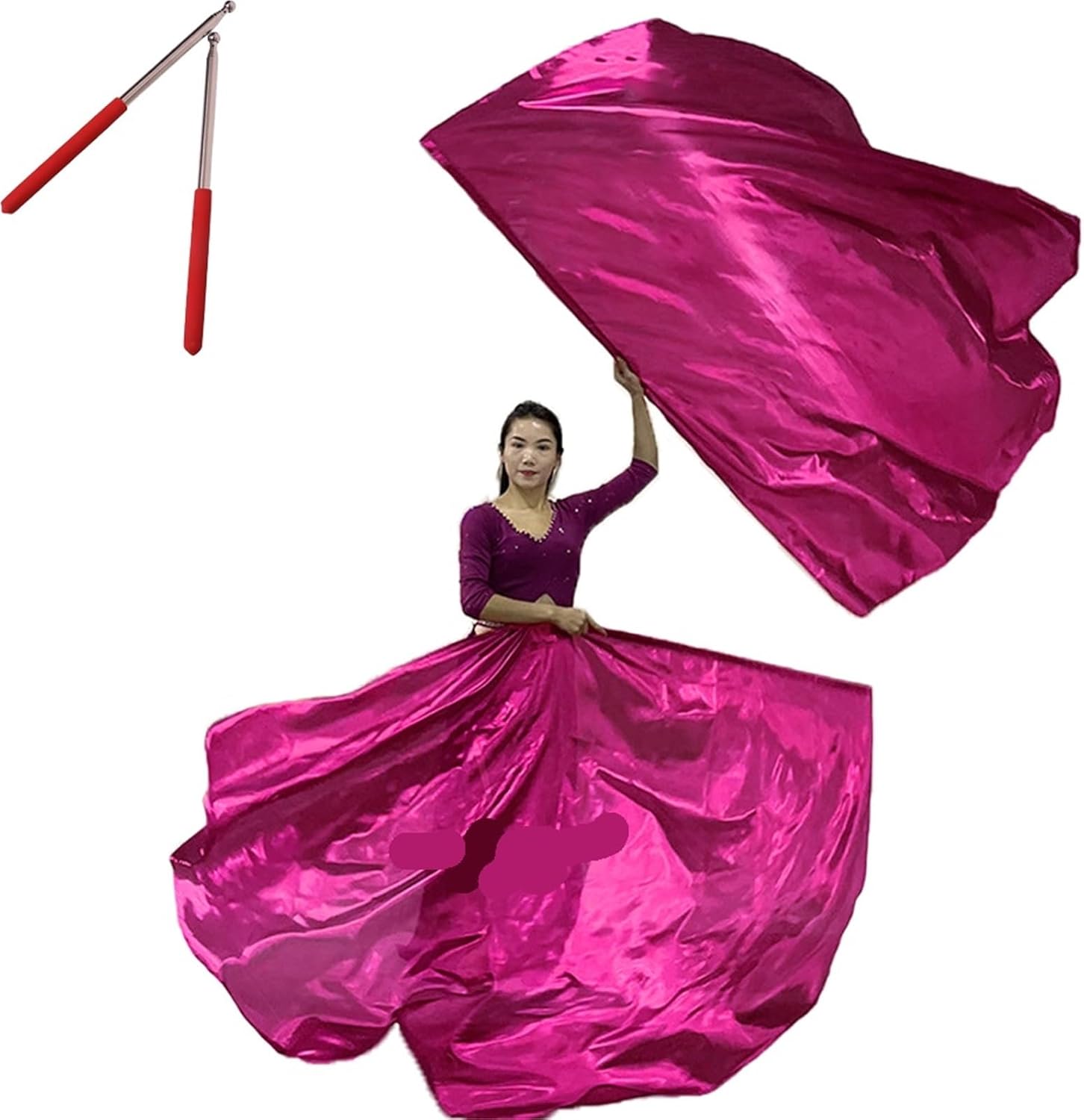 Dance Props Flag Gilded Cloth Half Round Belly Performance Soft Wings Suitable for belly dancing