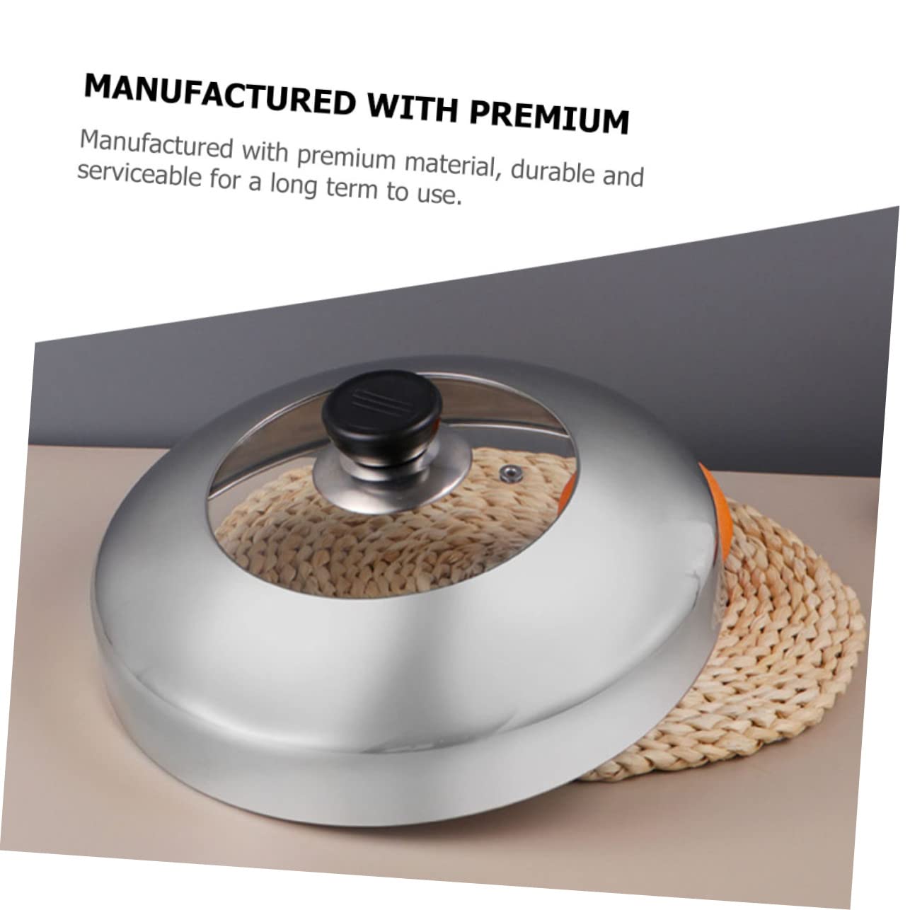 Coperchio per Pentola da Cucina in Acciaio Inox Argento