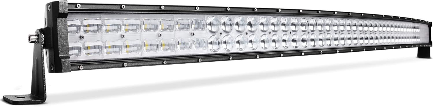 AUTOSAVER88 LED Light Bar 52 Inch Led Work Light 500W 9D 50000LM Curved, Updated Chipset Spot & Flood Combo Beam Off Road Driving Light Bright Compatible with Jeep Bumper Trucks Boats ATV