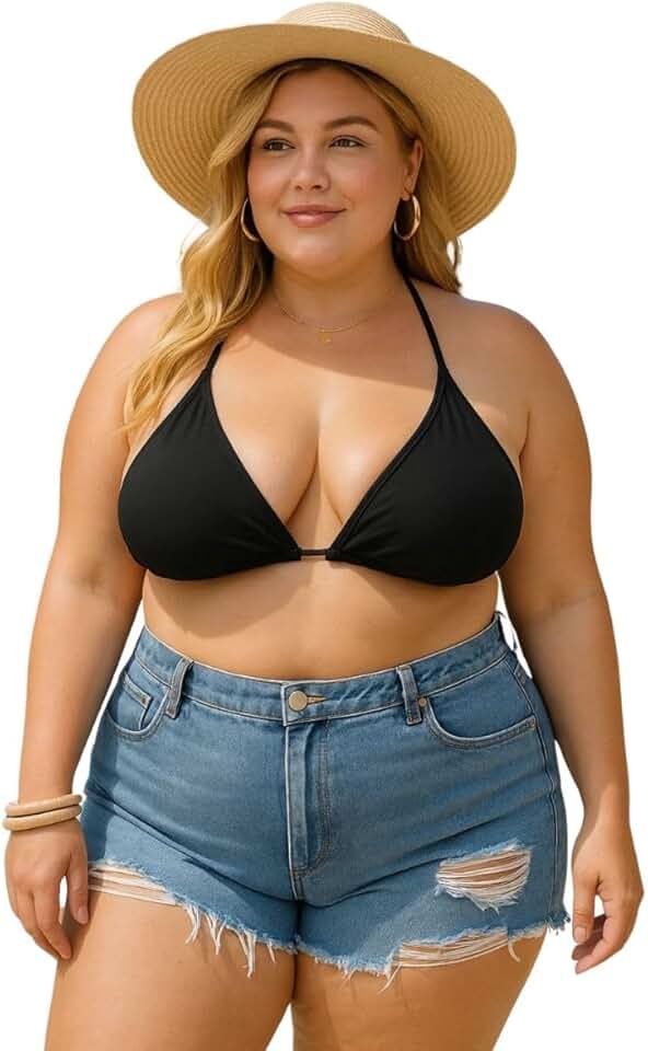Top de Biquíni Cortininha Plus Size Marquinha Tamanho Grande