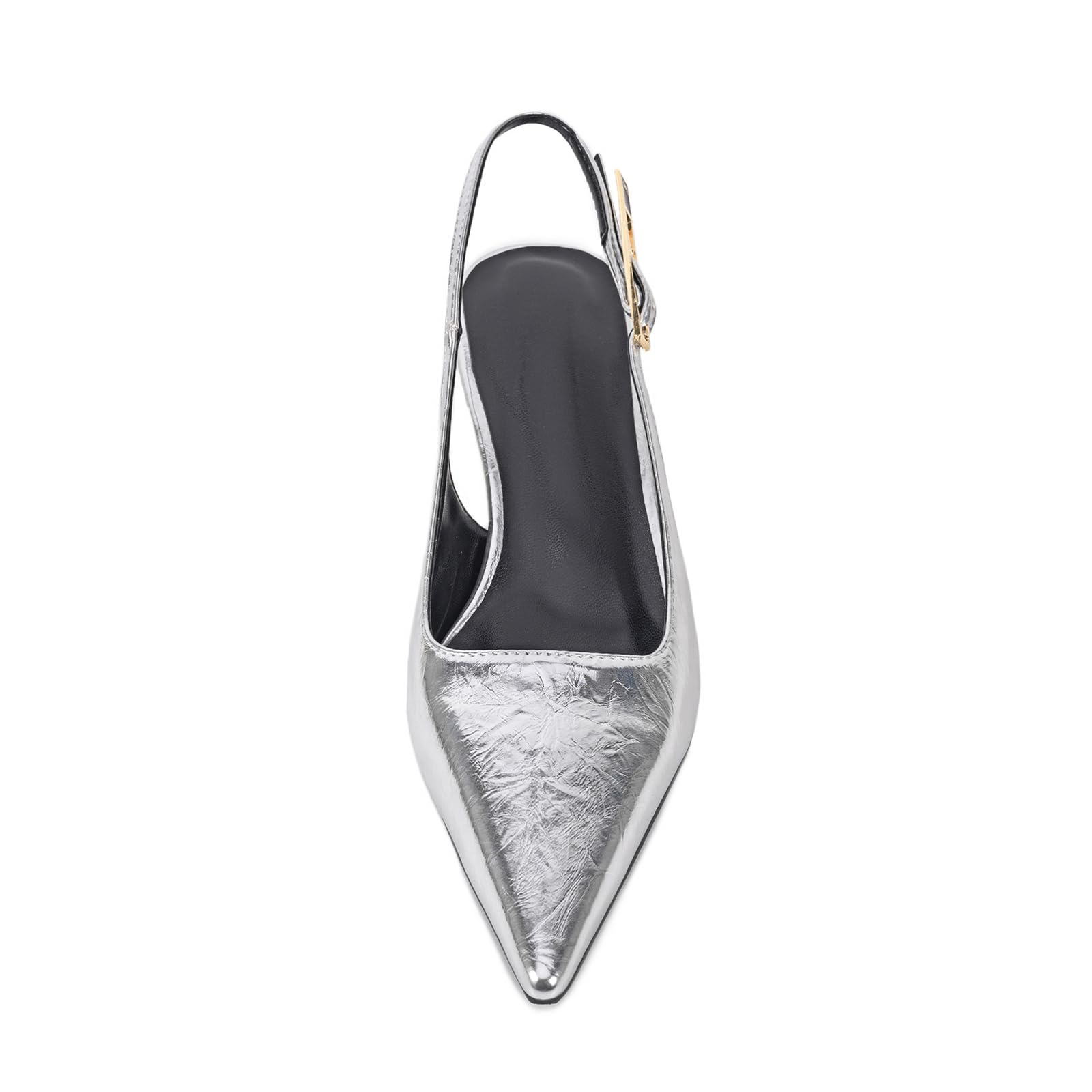 Décolleté da Donna a Punta 5,5CM con Tacco Basso, Slingback con Fibbia, Scarpe da Sera per Appuntamenti, Feste e Lavoro