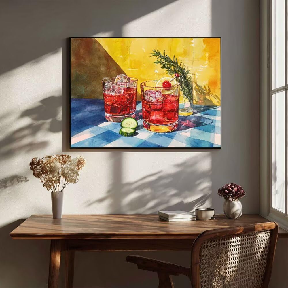 Malen Nach Zahlen Erwachsene DIY Komplettset - Hochwertige Acrylfarben & Leinwand - Entspannendes Kunsthandwerk für Anfänger & Fortgeschrittene - Ideales Home Deko - Sommer Eis Motiv (80x100cm) C-887