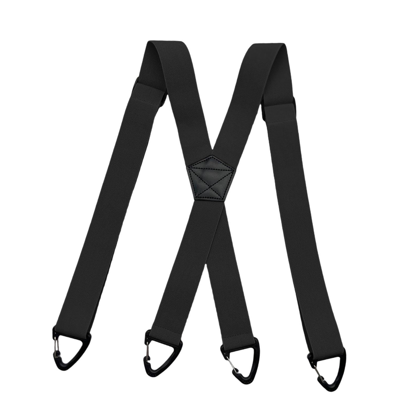 SNAPPSY Men's Suspender Sturdy Work Suspender Costume Accessories Black 4 Hooks-image-30
