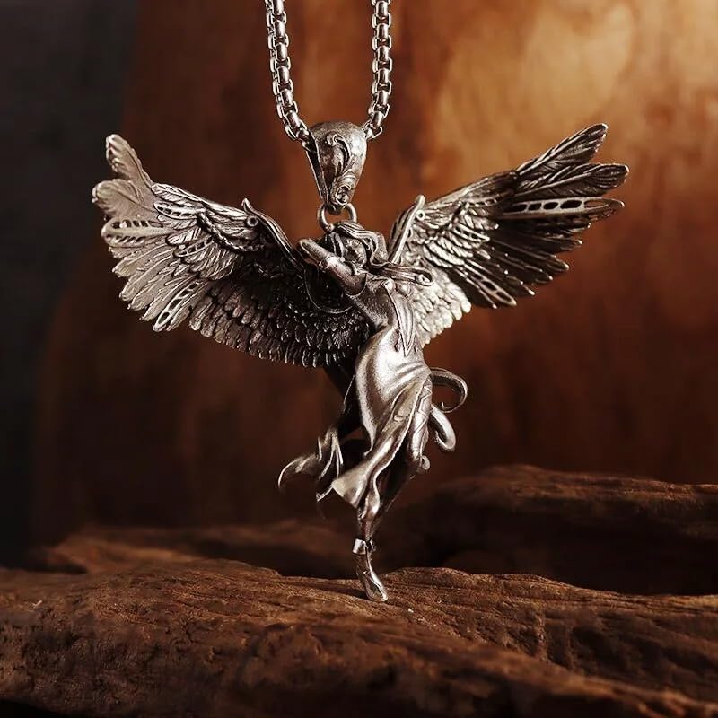Anioł Stróż Skrzydła Kryształowy wisiorek Archanioł Święty Gabriel Paladyn Naszyjnik Mężczyźni i kobiety Biżuteria Amulet - Naszyjnik, Dla dziewczynek,