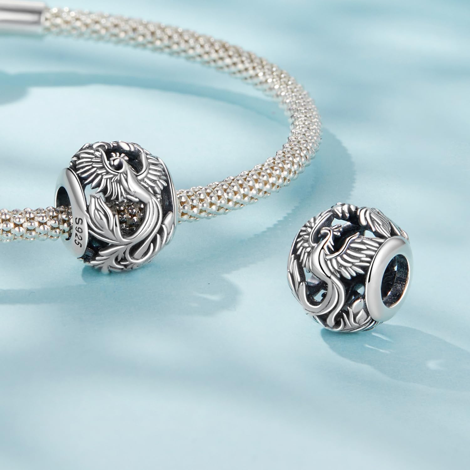 925 Sterling Silber Phönix Charms für Pandora Armbänder