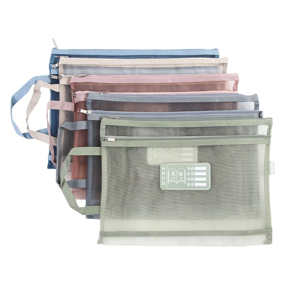 Sewing Bag Organizer 12 Pack Mesh File Bags With Zippe And Handle A4 ...