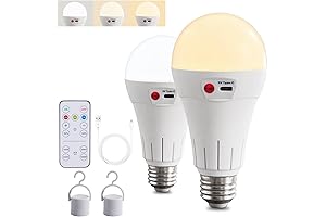 Dimmable Wireless Rechargeable Battery Operated Light Bulbs with Remote