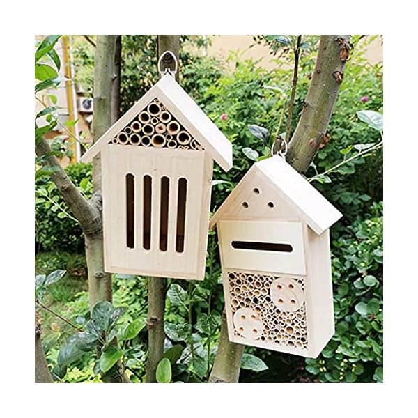 Wenyounge Insektenhaus aus Holz zum Aufhängen Insektenhotel für Bienen Schmetterling Marienkäfer Nützliche Insekten… – Bild 8