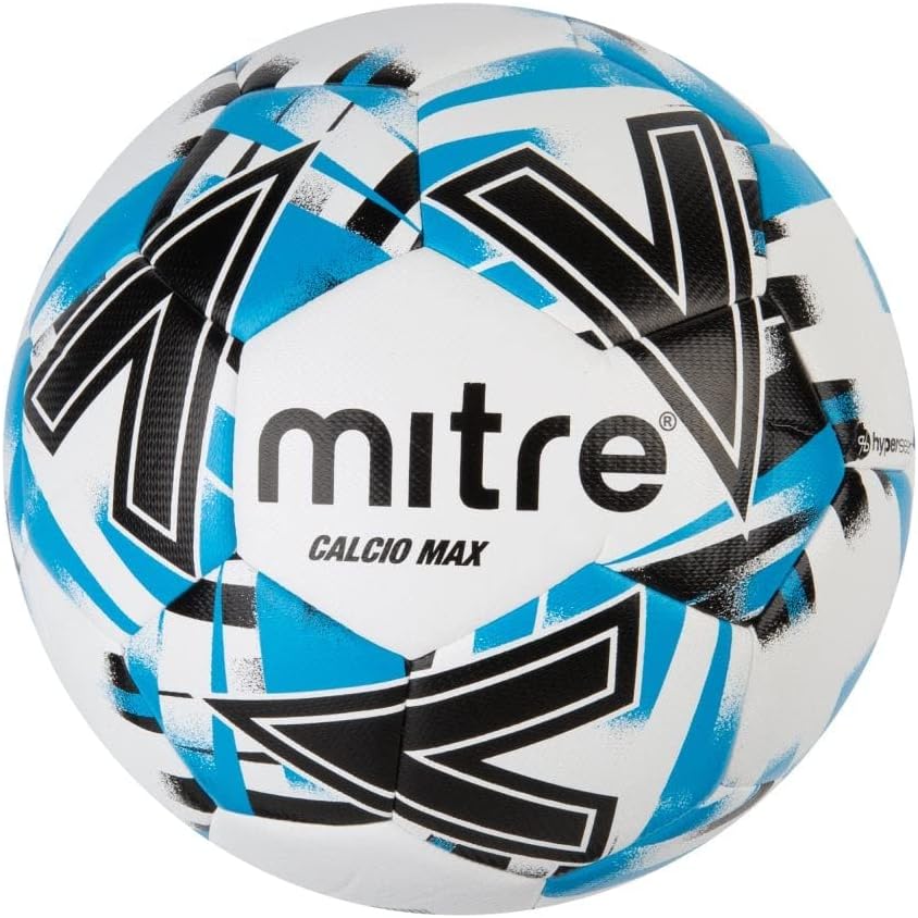 MitreCalcio Max Training Football Soccer Ball White/Blue/Black