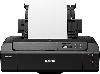 Canon PIXMA PRO-200S Professional 13" Wireless Inkjet Photo Printer with 3.0" Color LCD Monitor, 8-Color Dye-Based Ink, Black