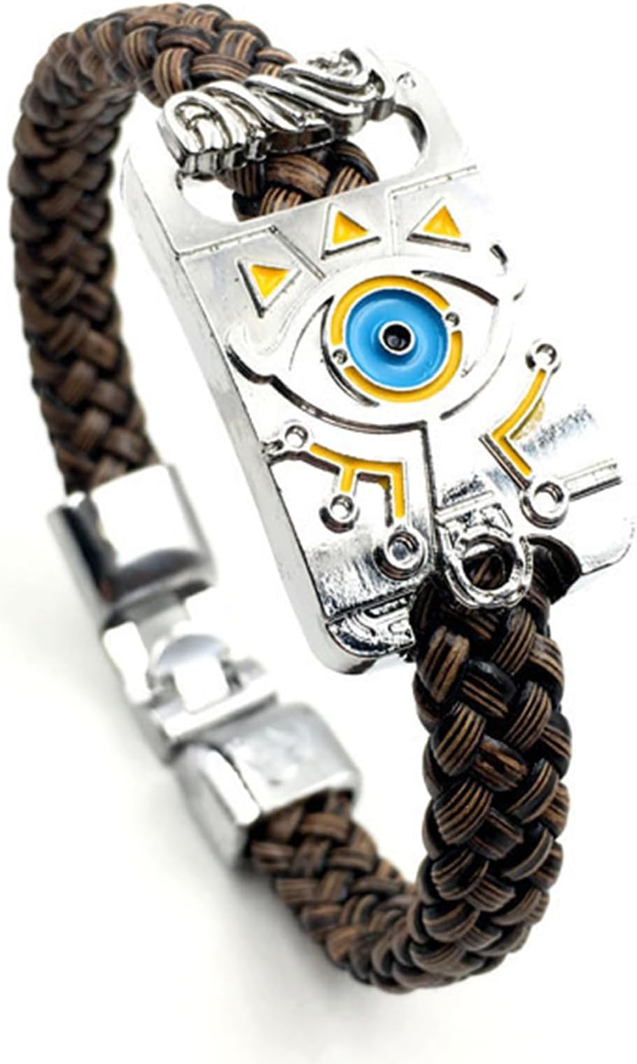 Zelda Bracelet,Punk Style Zelda Legendary Bracelet,Wilderness Breath Alloy Jewelry Cartoon Bracelets,Game Peripheral Woven Bracelets(Silver)