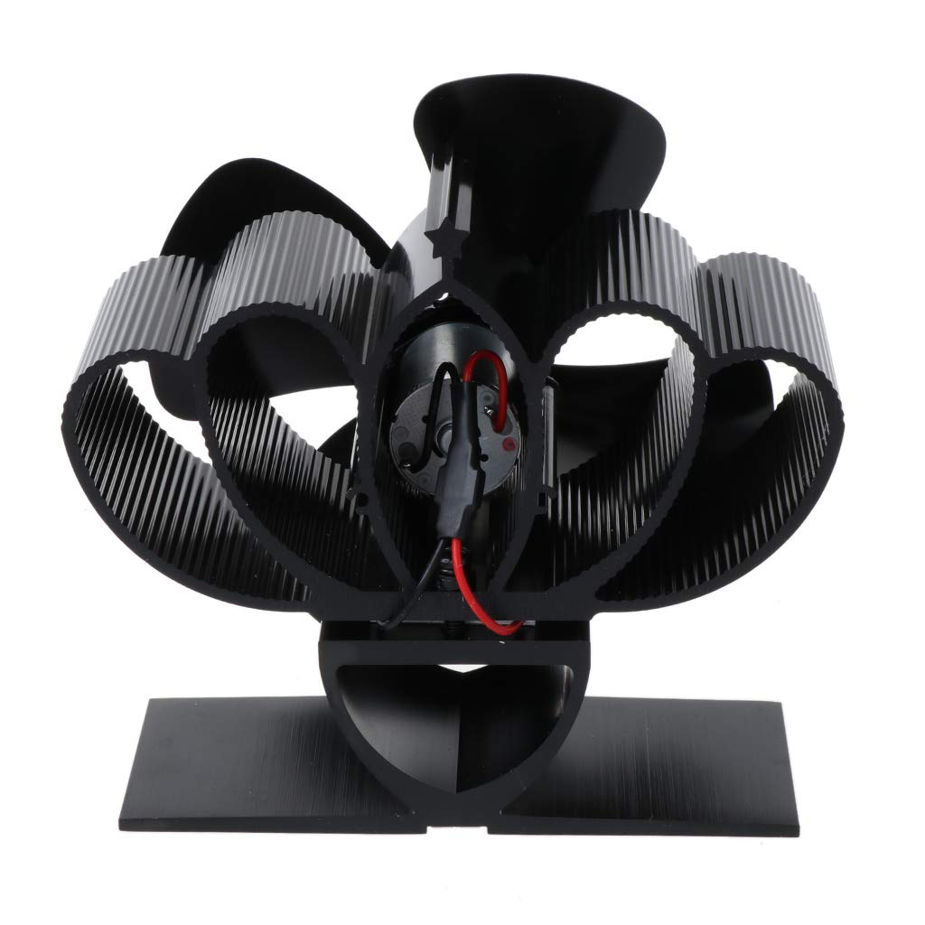 Ofenventilator Selbstbetrieben - 4 Flügel Aluminium Für Bessere Wärmeverteilung