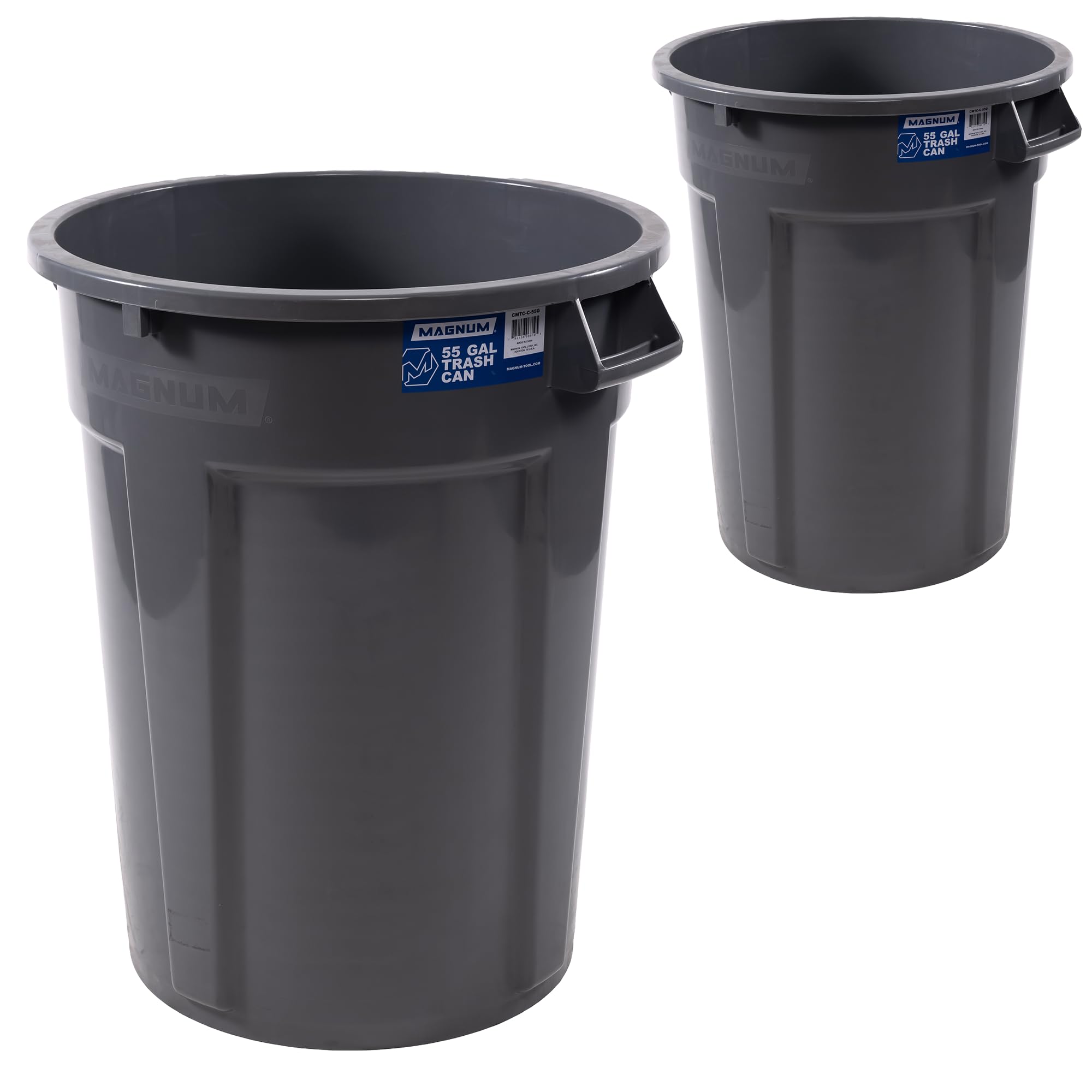 Amazon.com: Magnum Tool 55 Gallon Trash Can, Construction Grade