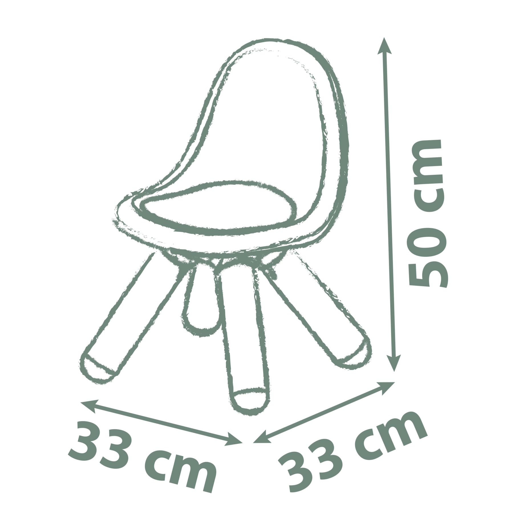 Smoby - Sedia Verde Smoby Life Kid, plastica riciclata, rispetto ambiente, per bambini dai 18 mesi, portata max 50 Kg, 7600880120