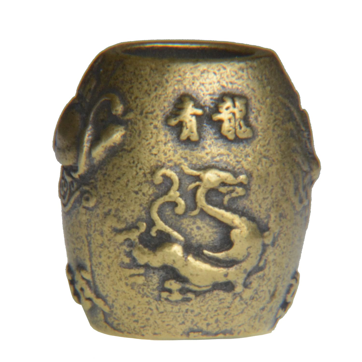 Four Beasts Retro Solid Brass Parachute Cord EDC Pendant Bead DIY Accessories for Paracord Bracelets, Buckle, Knife Lanyard, Flashlights, Zipper Pull, Knife Pendant