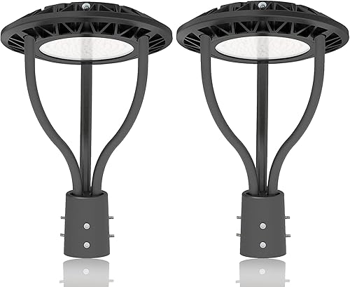 Luz LED superior de poste con fotocélula del anochecer al amanecer 30W-40W-60W de potencia seleccionable 5000K LED poste superior de área redonda