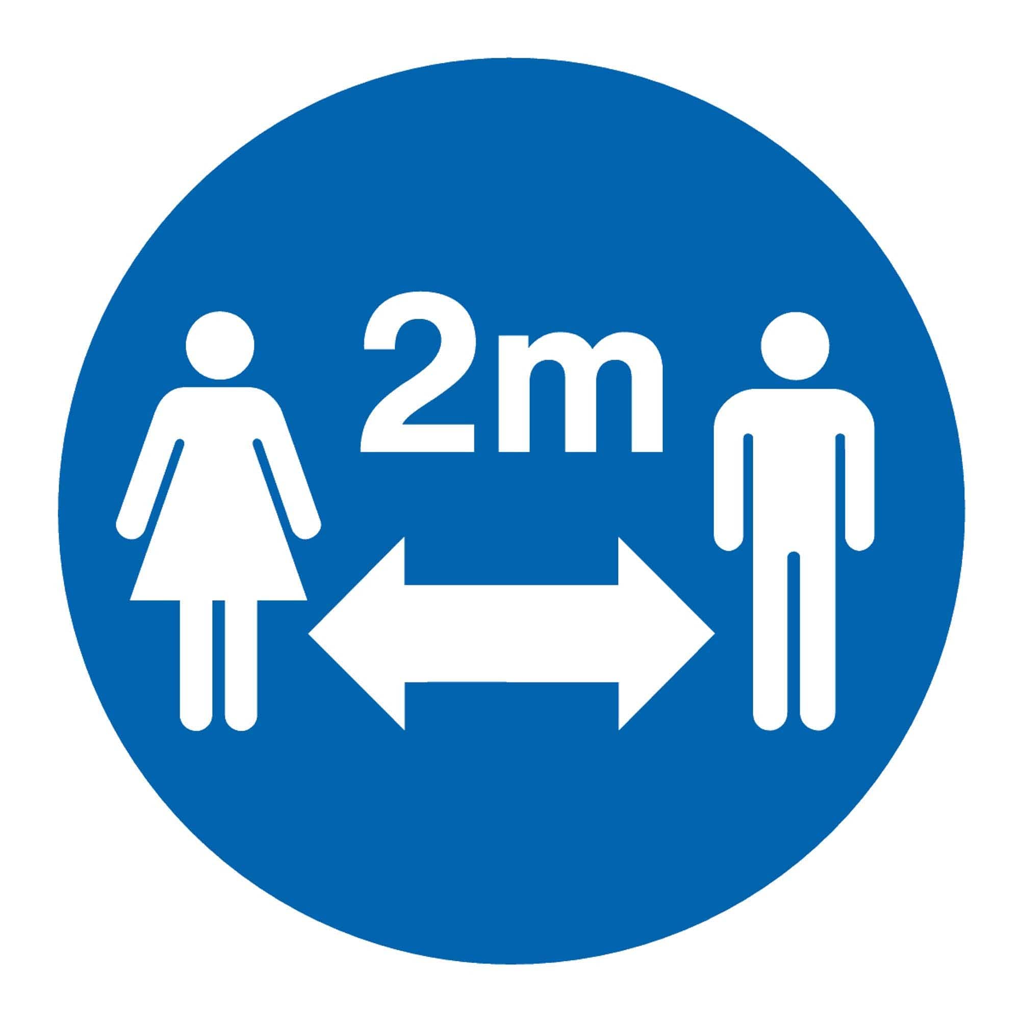 Viking Signs Social distance symbol sign - Plastic Semi-rigid 1mm