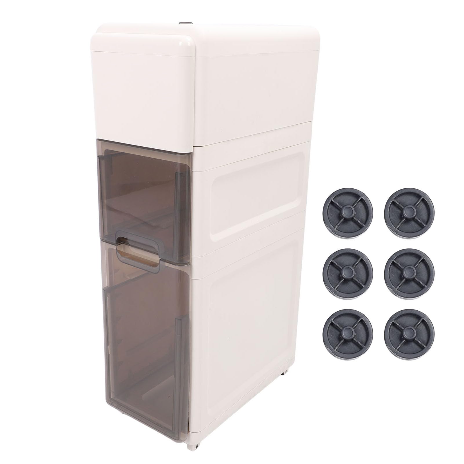 Carrito de cocina de 3 niveles estrecho para solucionar la falta de espacio en la despensa