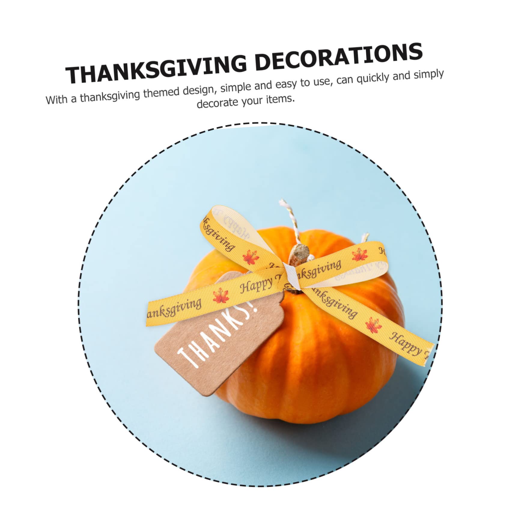 Thanksgiving Dekoband Mit Herbstmotiven - Geschenkband Für Herbstfest Und Basteln