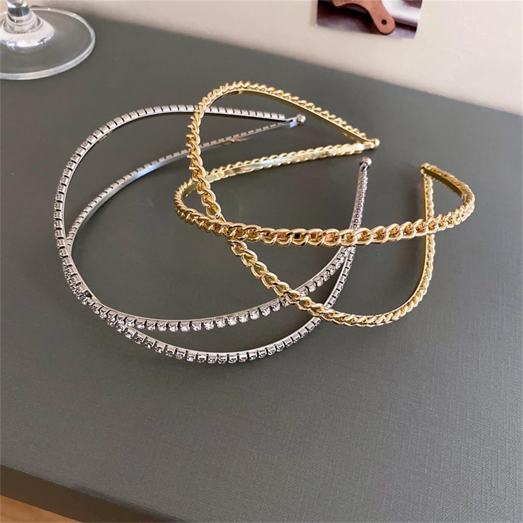 fasce per capelli da donna Fasce for capelli a forma di croce con strass Accessori for capelli con fascia for capelli stampa quotidiana