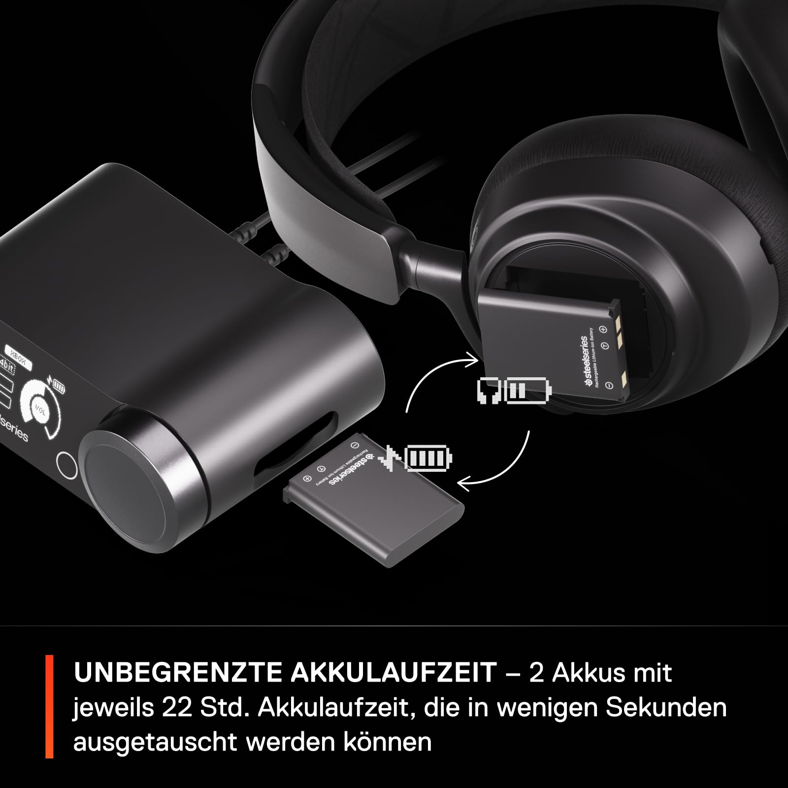 SteelSeries Arctis Nova Pro Wireless Xbox Headset - Gaming Headset Wireless - Active Noise Cancellation - ClearCast Gen2 Mikro - Schwarz