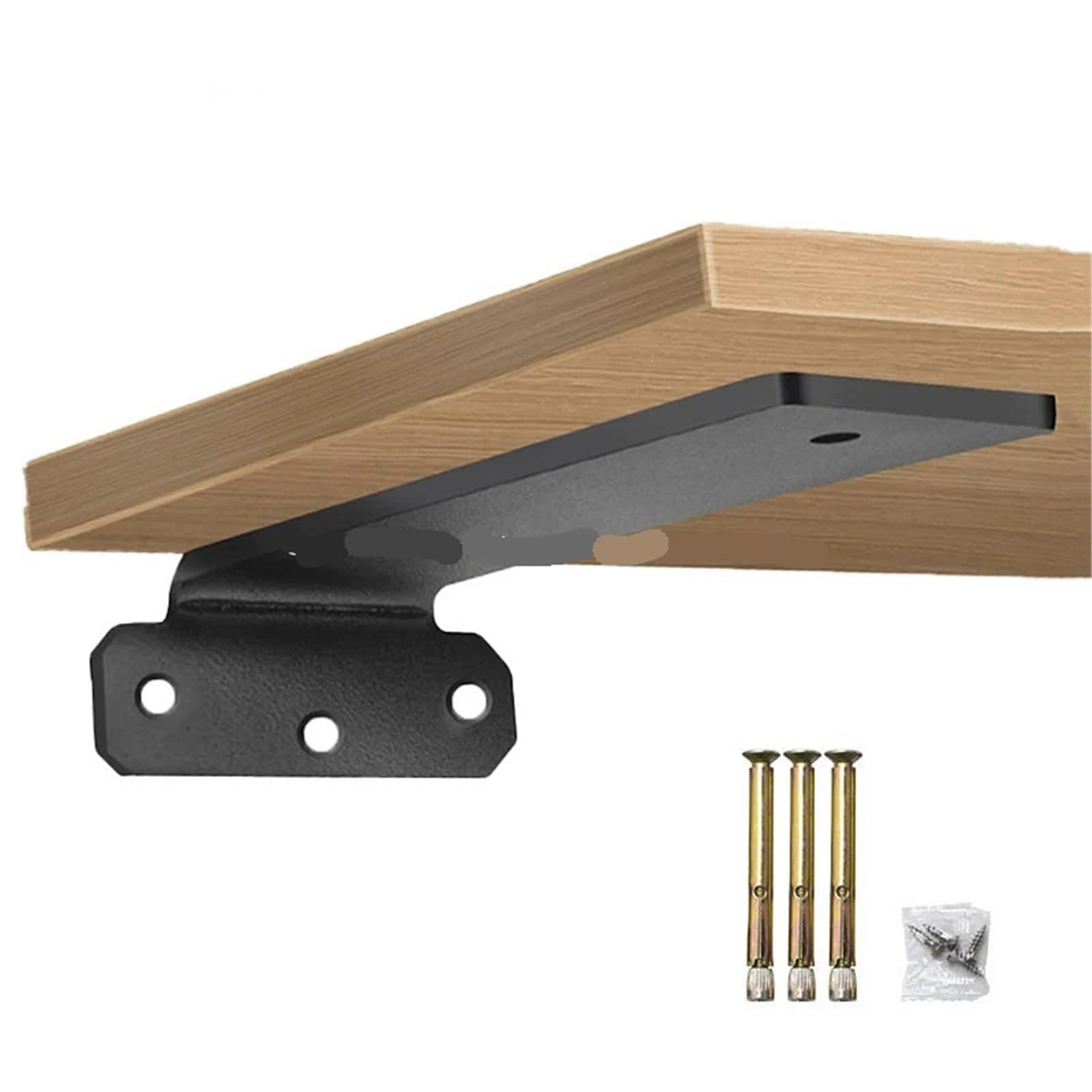 Regalhalterung 220 Kg Wandregalhalterung, Aufgehängte Stativ-Regalstütze, Versteckte Wand, Feste Trennwand, Lagerregal, Regale, Winkelhalterung, Verdicken(Black 12 inches 1pcs)