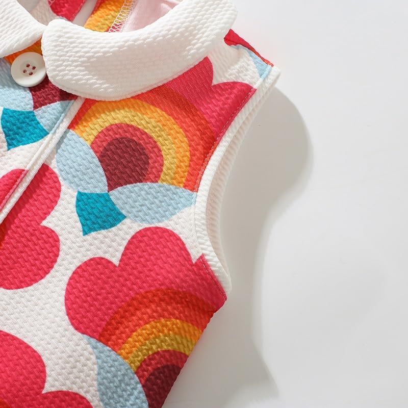 Hongshilian Toddler Girl Casual Floral Dress Cartoon Print Summer Clothing 2-7 Years - Image 5